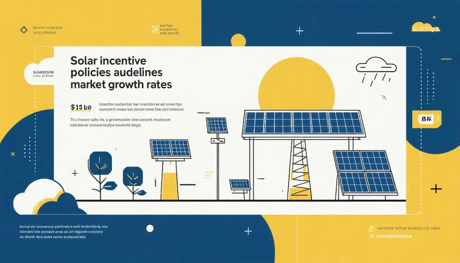 Visual representation of how different solar incentive programs correlate with PV installation rates