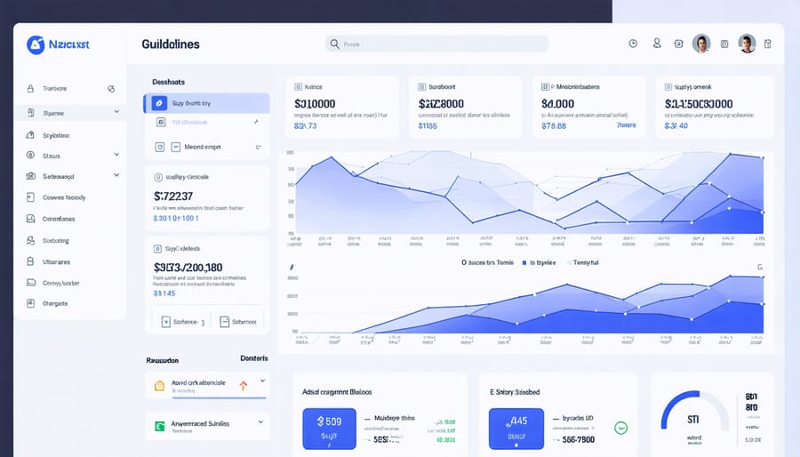 Computer screen displaying advanced solar supply chain analytics and management interface