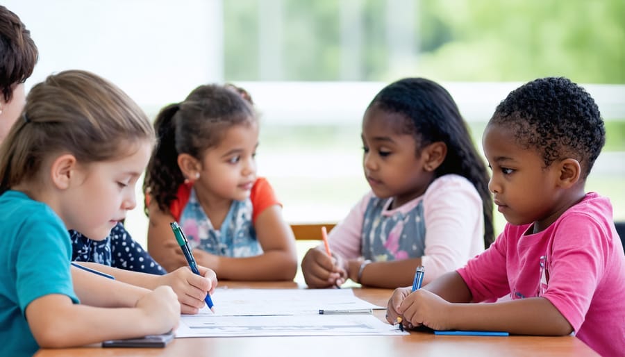 Municipal officials and community representatives collaborating over planning documents