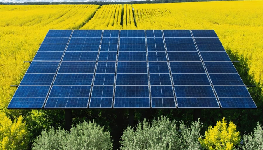 Cross-section of PERC solar cell showing material layer structure