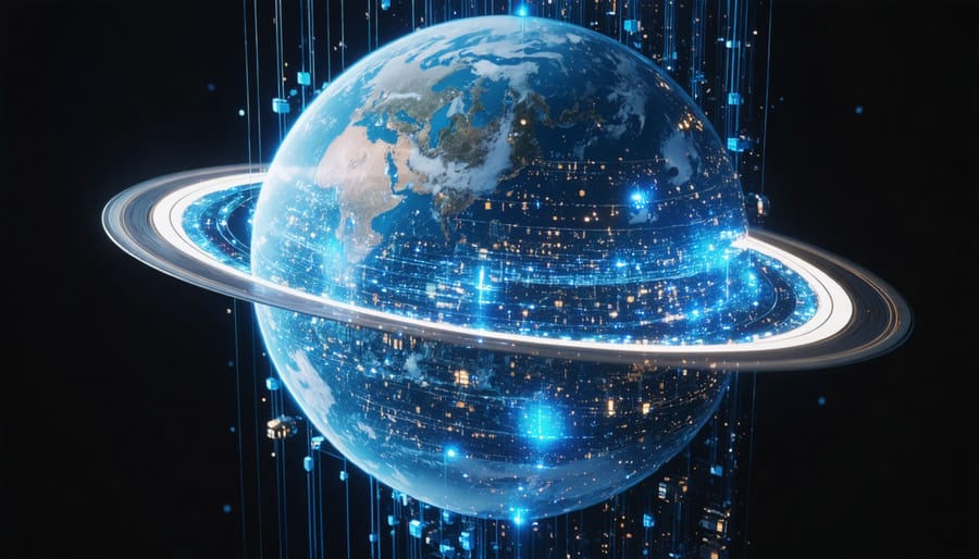 Close-up of quantum computing processor showing superconducting circuits