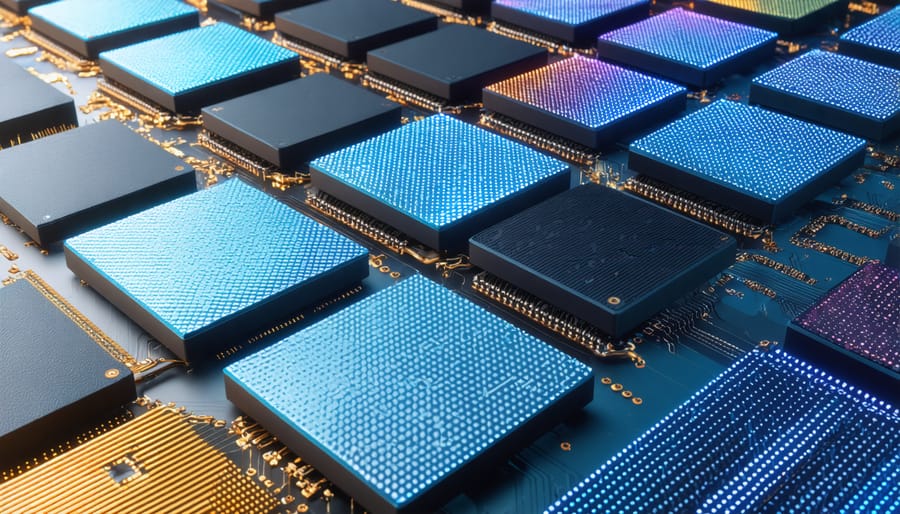 Ultra-thin silicon solar wafer held in gloved hand showing reduced thickness