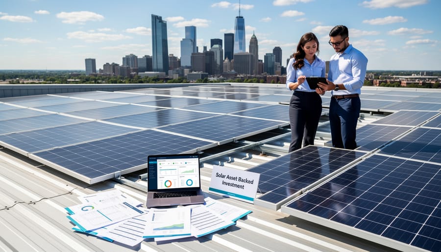 Residential rooftop solar panel installation on modern home