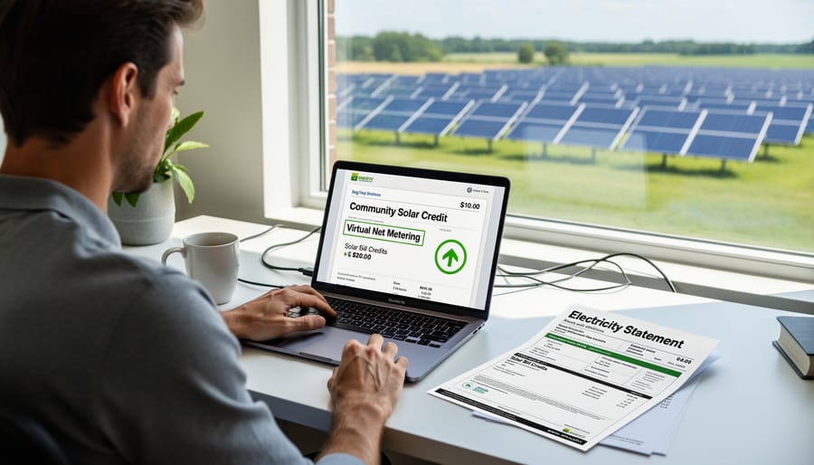 Close-up of residential electric meter and solar inverter equipment on home exterior