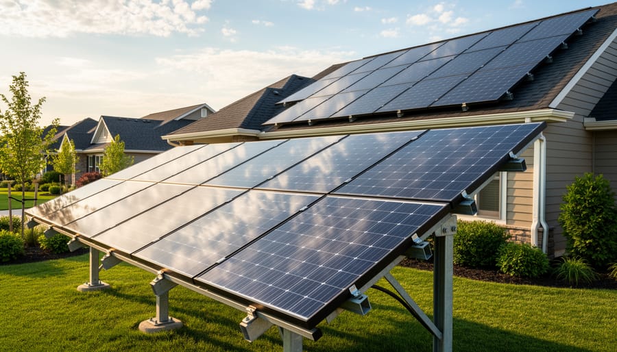 Bifacial solar panel installation on residential rooftop showing advanced technology